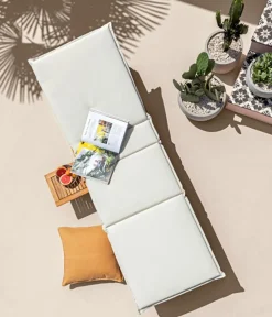 Dehner Gartenliegen Holz|Rollliegen - Rollliege Ravenna, ca. B70/H89/T200 cm Beige
