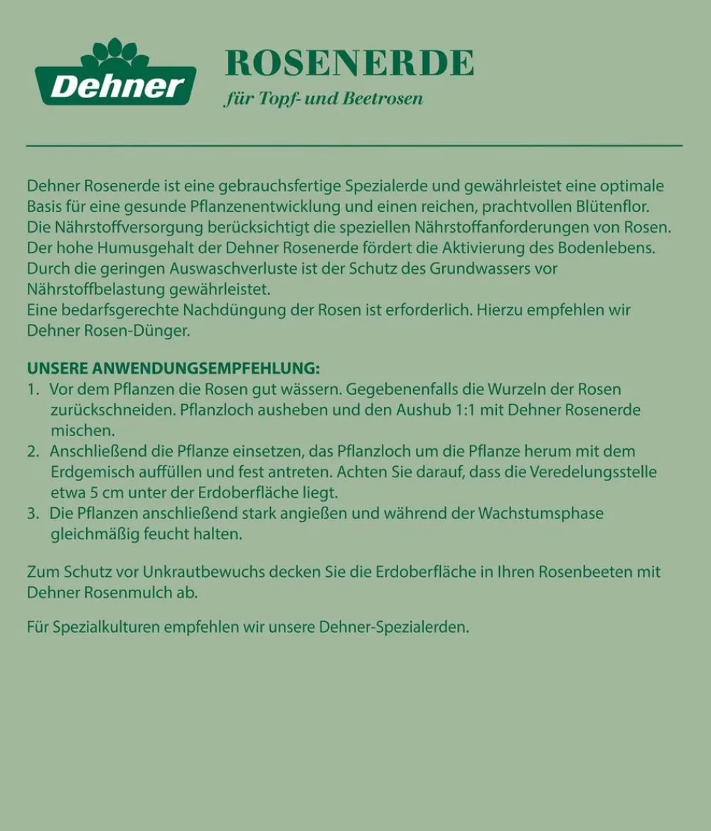Dehner Blumenerde|Spezialerde > Rosenerde, 40 l