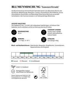 Dehner Blumensamen - Saatband Blumenmischung 'Sommerfreude', L5 m