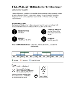 Dehner Saatband Feldsalat 'Holländischer breitblättriger', L5 m Discount