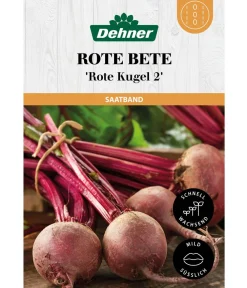 Dehner Gemüsesamen - Saatband Rote Bete 'Rote Kugel 2', L5 m
