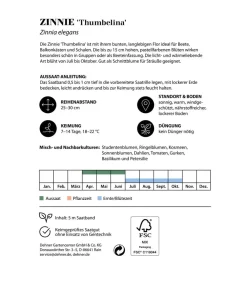 Dehner Saatband Zinnie 'Thumbelina', L5 m New