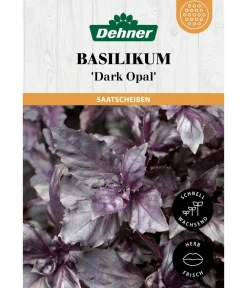 Dehner Saatscheiben Basilikum 'Dark Opal', 3 Stück à Ø 8 cm Clearance