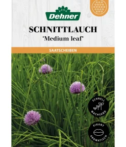 Dehner Kräutersamen - Saatscheiben Schnittlauch 'Medium leaf', 3 Stück à Ø 8 cm