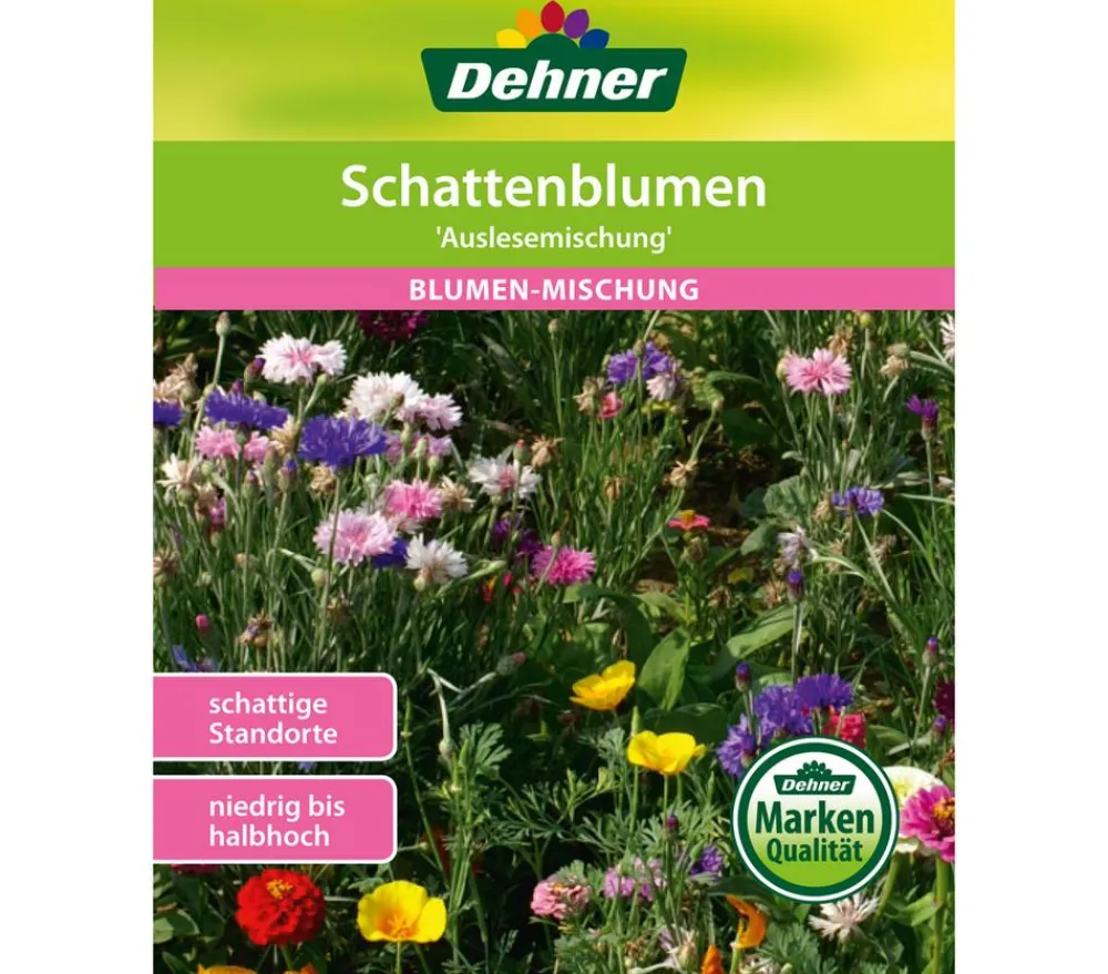 Dehner Blumensamen - Samen Blumenmischung 'Schattenblumen' Bunt