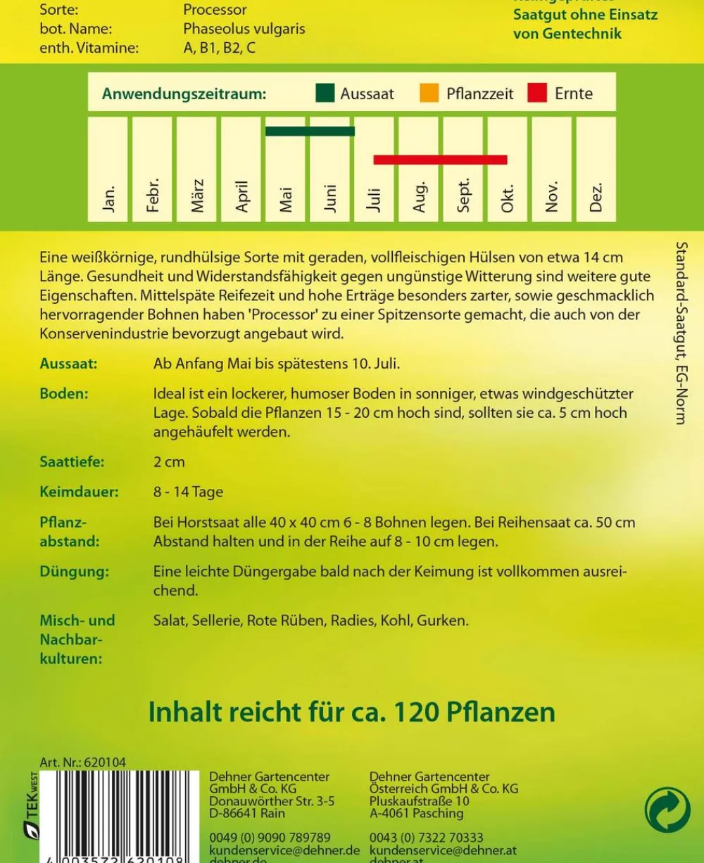 Dehner Samen Buschbohne 'Processor' Best