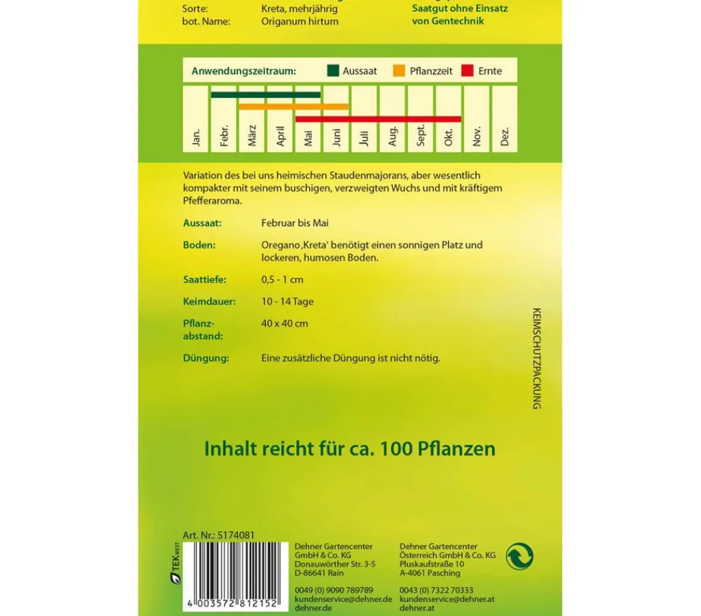 Dehner Samen Griechischer Oregano 'Kreta' Outlet