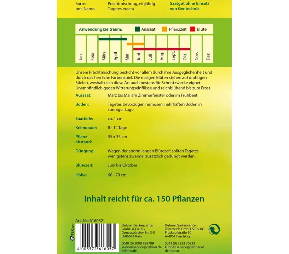 Dehner Blumensamen > Samen Hohe Tagetes 'Prachtmischung'