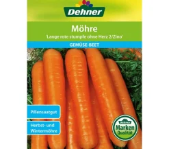 Dehner Gemüsesamen > Samen Möhre 'Lange rote stumpfe ohne Herz 2/Zino'