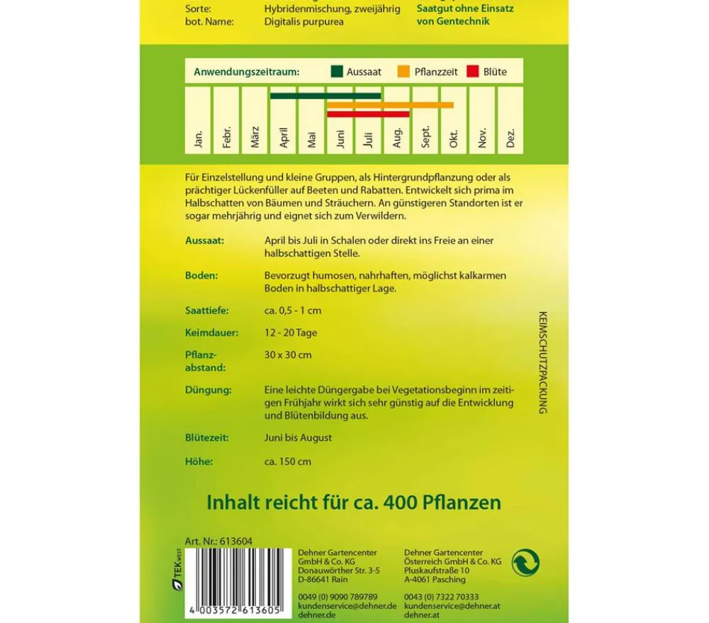 Dehner Blumensamen > Samen Riesen-Fingerhut 'Mischung'