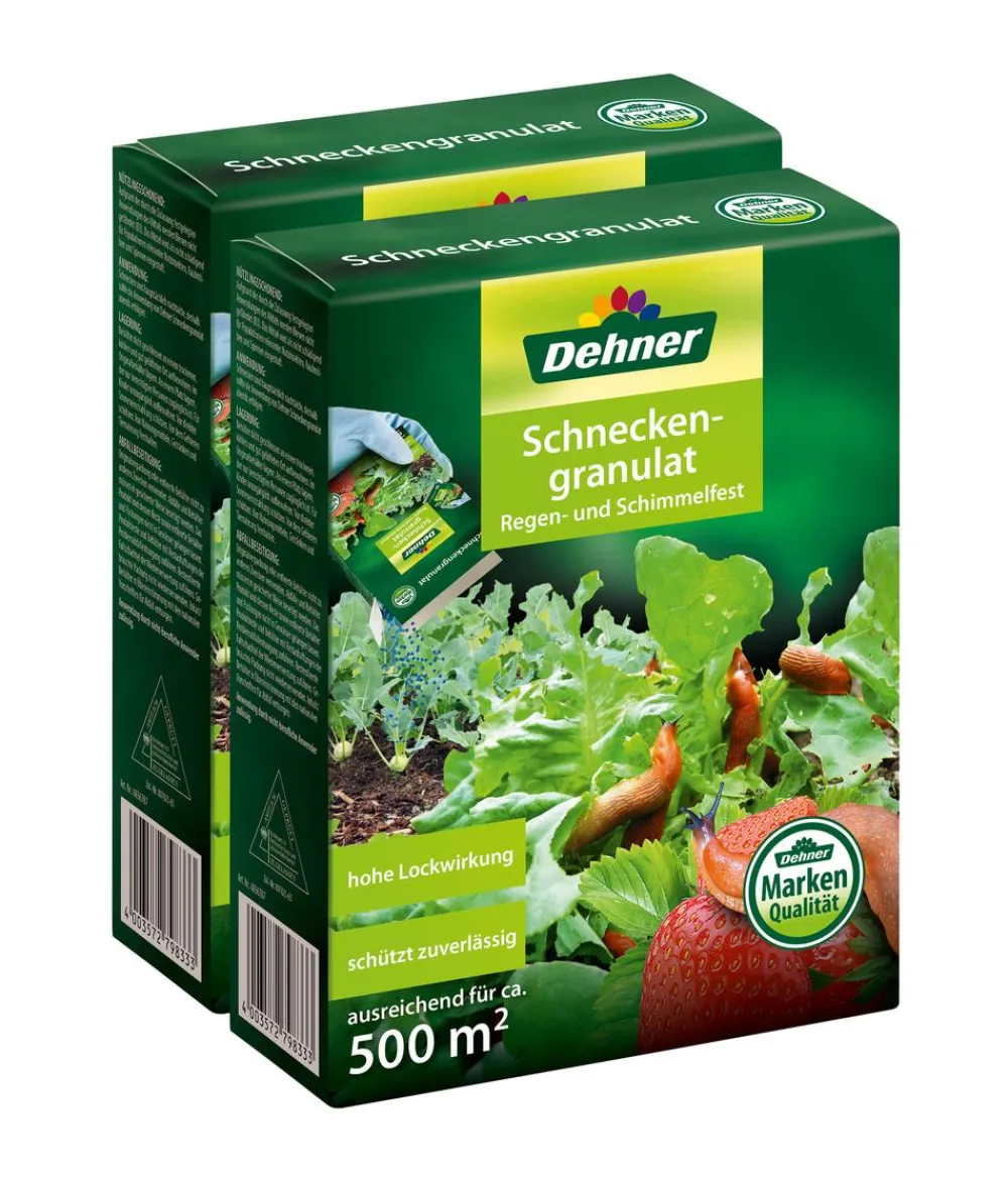Dehner Schädlingsbekämpfungsmittel > Schneckenkorn, 2 x 250 g (500 g), für ca. 1000 qm
