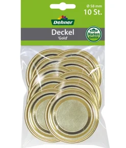 Dehner Einkochautomaten & Zubehör > Schraubdeckel , für Einkochgläser, Ø58 mm, 10er-Set