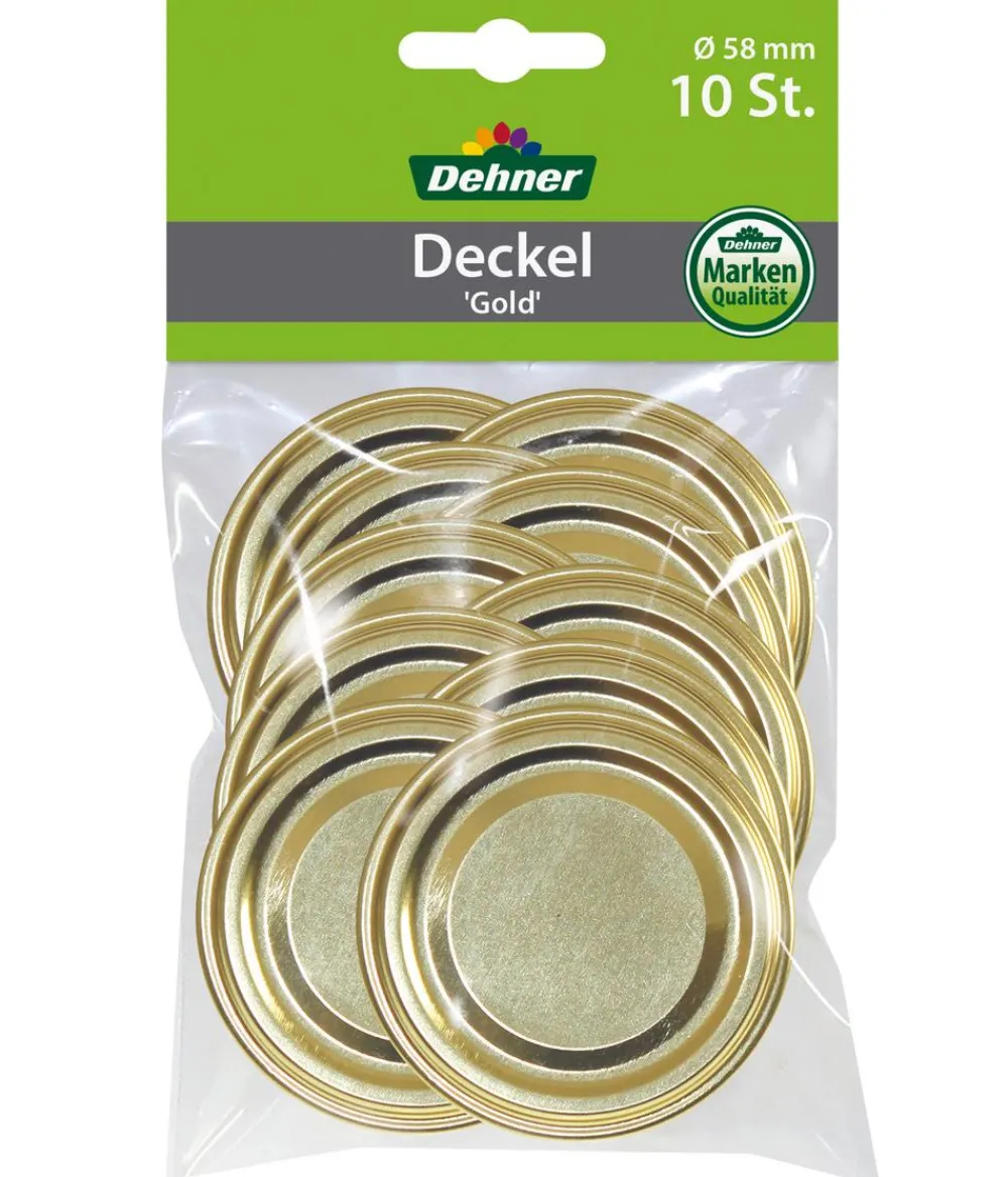 Dehner Einkochautomaten & Zubehör > Schraubdeckel , für Einkochgläser, Ø58 mm, 10er-Set