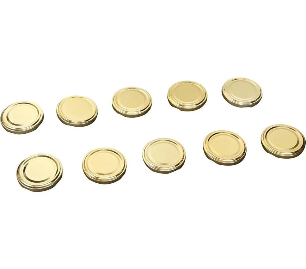 Dehner Einkochautomaten & Zubehör - Schraubdeckel, , für Einkochgläser, Ø63 mm, 10er-Set Gold