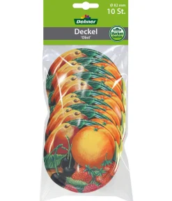 Dehner Einkochautomaten & Zubehör - Schraubdeckel Obst für Einkochgläser, Ø82 mm, 10er-Set