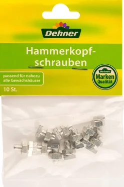 Dehner Gewächshaus Zubehör - Schrauben- und Mutternsatz, Hammerkopf