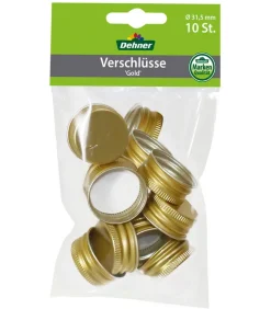 Dehner Schraubverschlüsse für Flaschen, , 10er-Set Gold Outlet