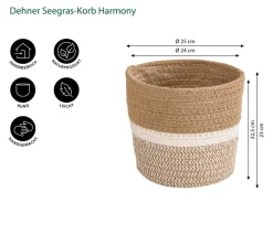 Dehner Blumentöpfe & Übertöpfe > Seegras-Korb Harmony, rund