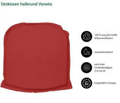 Dehner Sitzkissen Veneto, ca. B47/H4/T48 cm Rot Sale