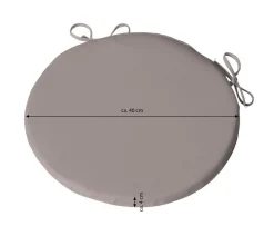 Dehner Sitzkissen Veneto, Ø40/H4 cm Taupe Best