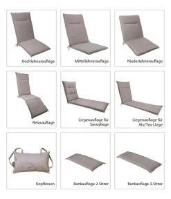 Dehner Sitzkissen Veneto, Ø40/H4 cm Taupe Best