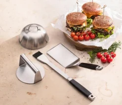 Dehner Smash Burgerpresse, ca. Ø14/H7,3 cm Silber Discount