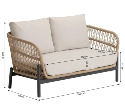Dehner Sofa St-Etienne, 2-Sitzer Best