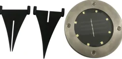 Dehner Solarleuchten > Solar-Bodenleuchte Skiva, ca. Ø12/H13 cm
