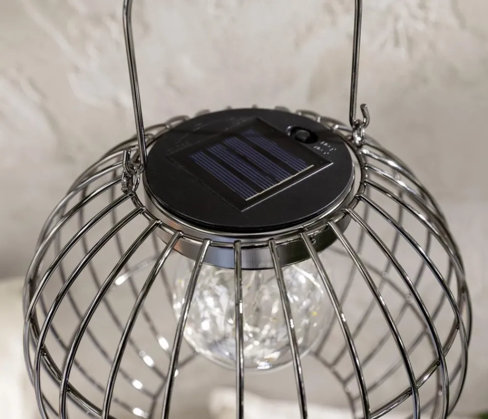 Dehner Solarleuchten|Wandleuchten & Standleuchten - Solar-Drahtglühbirne, ca. Ø20,5/H17,5 cm