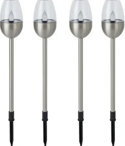 Dehner Solar-Edelstahlleuchte Jaro, 4er-Set New