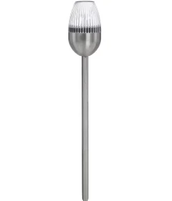 Dehner Wegeleuchte & Sockelleuchte|Solarleuchten - Solar-Edelstahlleuchte, gerillt, 4er-Set