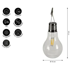 Dehner Solarleuchten > Solar-Glühbirne Antik, ca. Ø10/H17 cm