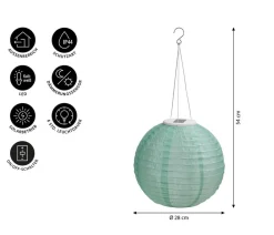 Dehner Solarleuchten - Solar-Lampion, ca. Ø28 cm