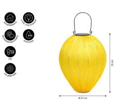 Dehner Solarleuchten > Solar-Laterne Kaja, ca. Ø27/H33 cm