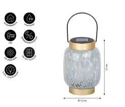 Dehner Solar-Laterne Lea, ca. Ø12/H17 cm Outlet