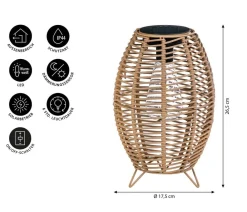 Dehner Solarleuchten|Laternen & Dekoleuchten > Solar-Laterne Mila, ca. Ø17,5/H26,5 cm