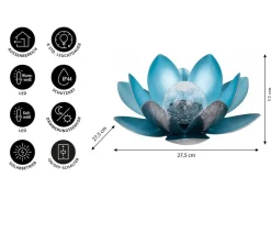 Dehner Solarleuchten|Dekoartikel - Solar-Lotus, ca. Ø27/H12 cm