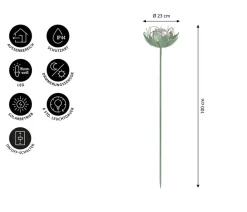 Dehner Solarleuchten - Solar-Stab Florina, ca. Ø23/H100 cm