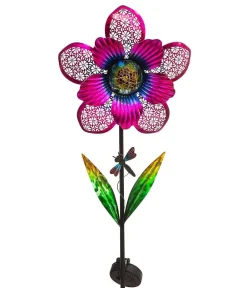 Dehner Solarleuchten|Laternen & Dekoleuchten > Solar-Stab Flower, ca. Ø29/H110 cm