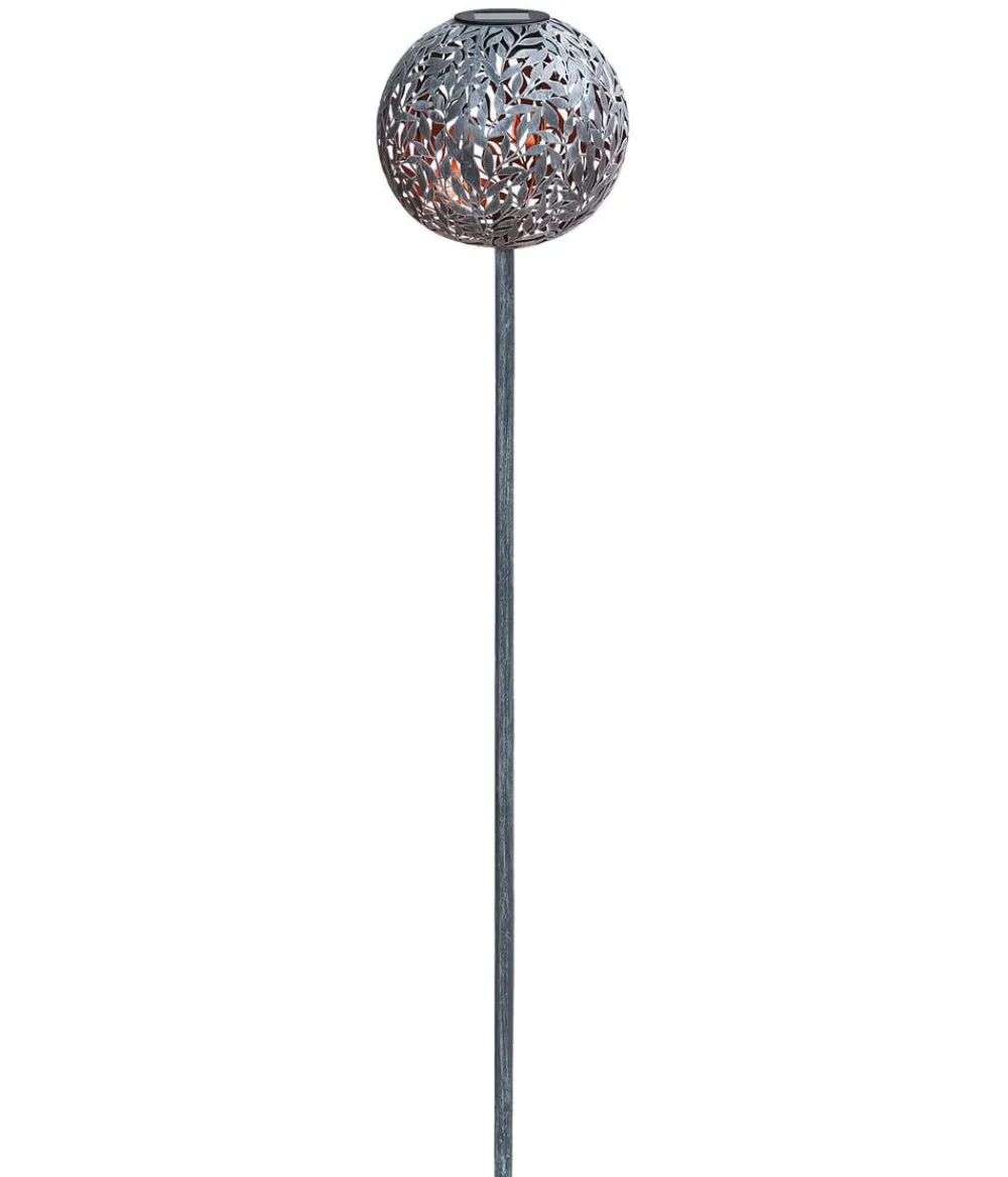 Dehner Solarleuchten > Solarstab-Kugelleuchte Lugano, ca. Ø18/H125 cm