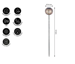 Dehner Solarleuchten - Solar-Stab Luanda, ca. Ø16/H120 cm