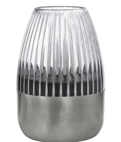 Dehner Solarleuchten - Solar-Tischleuchte, gerillt, ca. Ø6,1/H8,8 cm