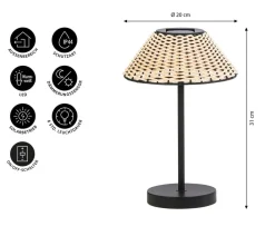 Dehner Solar-Tischleuchte Runa, ca. Ø20/H31 cm Best