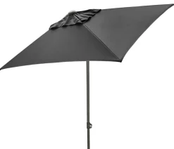 Dehner Sonnenschirm Andros, rechteckig, ca. B210/T150 cm Dunkelgrau Hot