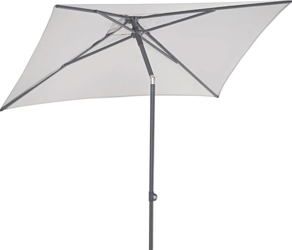 Dehner Sonnenschirm Andros, rechteckig, ca. B210/T150 cm Hellgrau Best