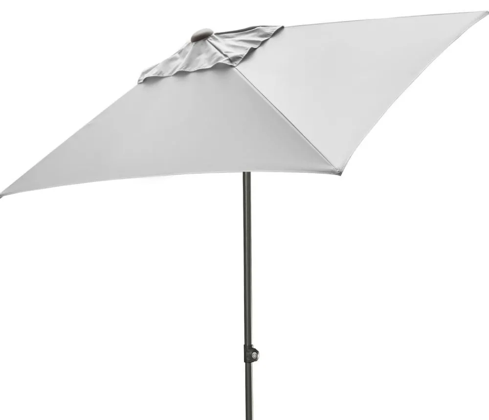 Dehner Sonnenschirm Andros, rechteckig, ca. B210/T150 cm Hellgrau Best