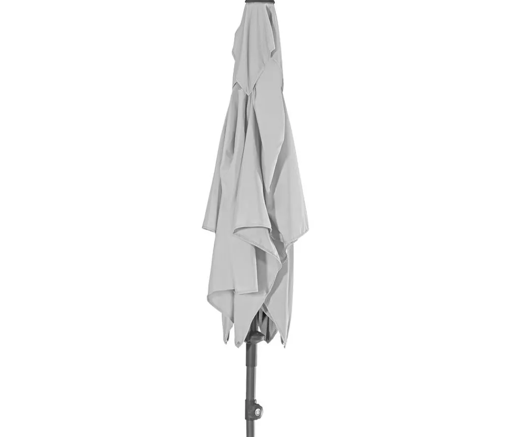 Dehner Sonnenschirm Andros, rechteckig, ca. B210/T150 cm Hellgrau Best