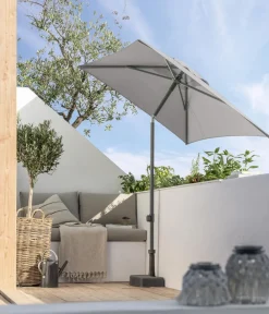 Dehner Sonnenschirme - Sonnenschirm Andros, rechteckig, ca. B210/T150 cm Taupe