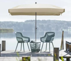 Dehner Sonnenschirme - Sonnenschirm Keros, rechteckig, ca. B255/T170 cm Creme