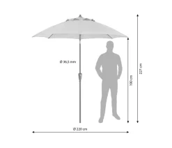Dehner Sonnenschirme > Sonnenschirm Kos, rund, ca. Ø220 cm